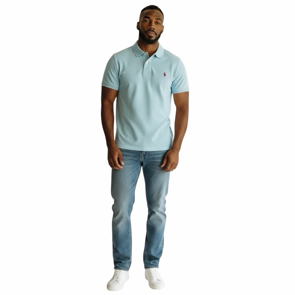 Polo Ralph Lauren Men’s Classic Fit Polo Shirt Light Blue Short Sleeve Medium